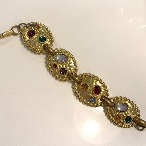 Vintage Edouard Rambaud gem stone bracelet